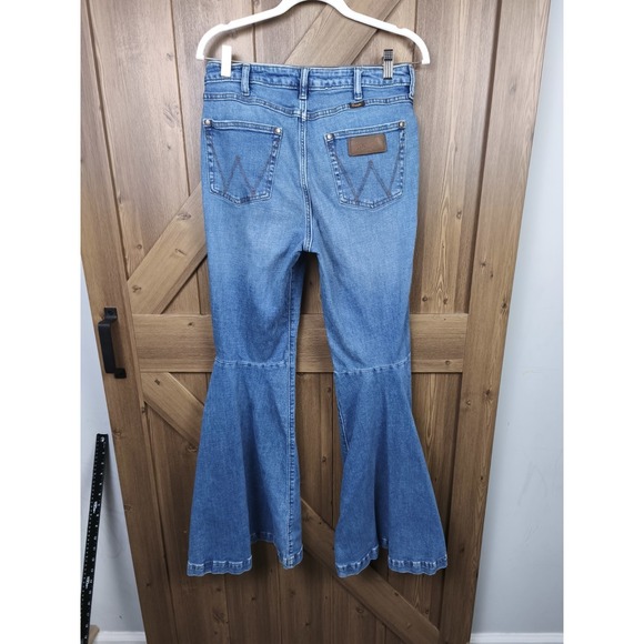 Wrangler Denim - Wrangler Jeans Womens 30x34 Retro Trumpet High Rise Flare Bell Bottoms